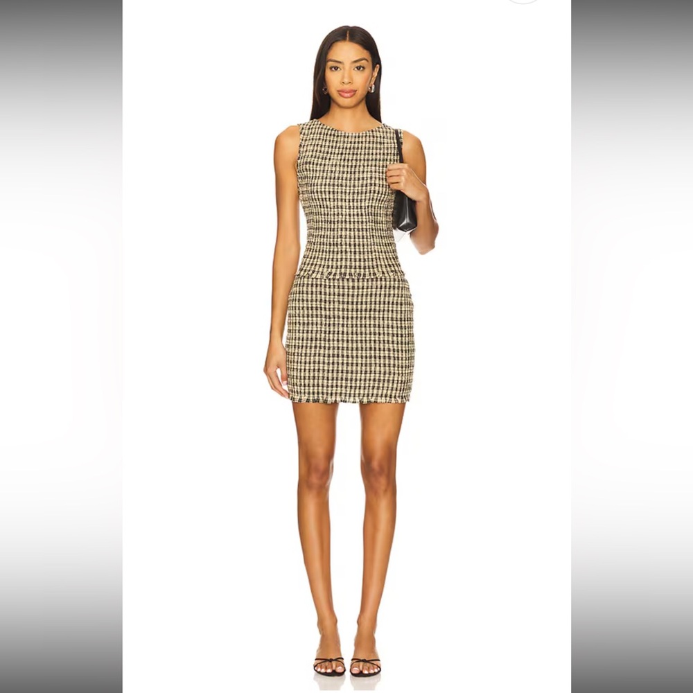 Revolve two piece plaid smocked set
